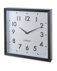Sempre Large Metal Wall Clock - Black/White