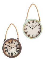 Sempre Rusted Rope Wall Clock