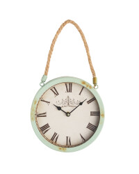 Sempre Rusted Rope Wall Clock - Sage Green