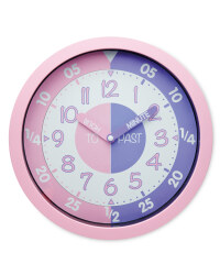 Sempre Time Teaching Wall Clock - Pink/Lilac