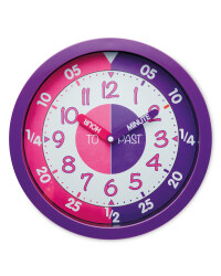 Sempre Time Teaching Wall Clock - Magenta/Purple