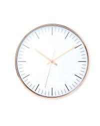 Sempre White Wall Clock - Copper