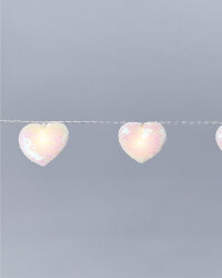 Sequin Hearts Garland Lights