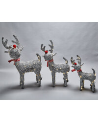 Set of 3 LED Reindeers