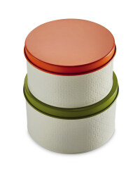Premium Embossed Cake Tins 2 Pack