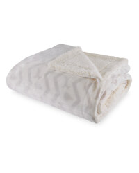Kirkton House Sherpa Fleece Blanket - Winter Gold