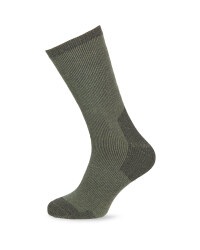 Crane Short Wool Fishing Socks - Green