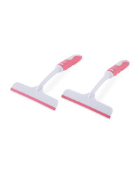 Kirkton House Shower Wiper 2 Pack - Pink