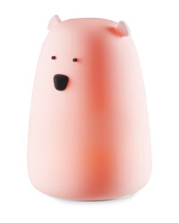 Silicone Bear Night Light - Pink