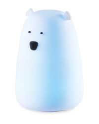 Silicone Bear Night Light - White