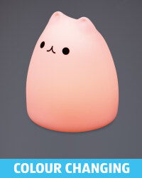 Silicone Cat Night Light - Pink