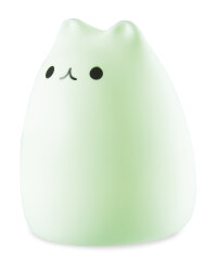Silicone Cat Night Light - White
