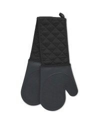 Silicone Double Oven Glove - Black