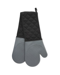 Silicone Double Oven Glove - Grey
