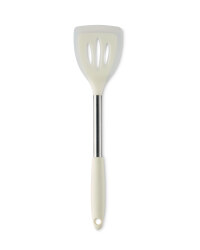Silicone Slotted Turner - Cream