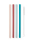 Silicone Smoothie Straws 4 Pack