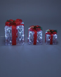 Perfect Christmas LED Silver Parcels