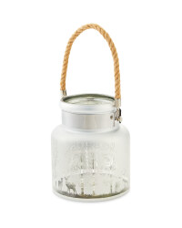 Silver Winter Scene Lantern