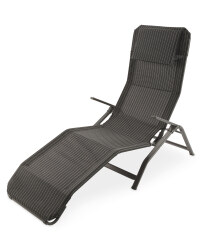 Silver/Black Reclining Sunlounger