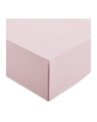 Single 100% Cotton Fitted Sheet - Pink
