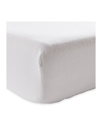 Single Brushed Cotton Fitted Sheet - Off White