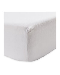 Single Brushed Cotton Fitted Sheet - White