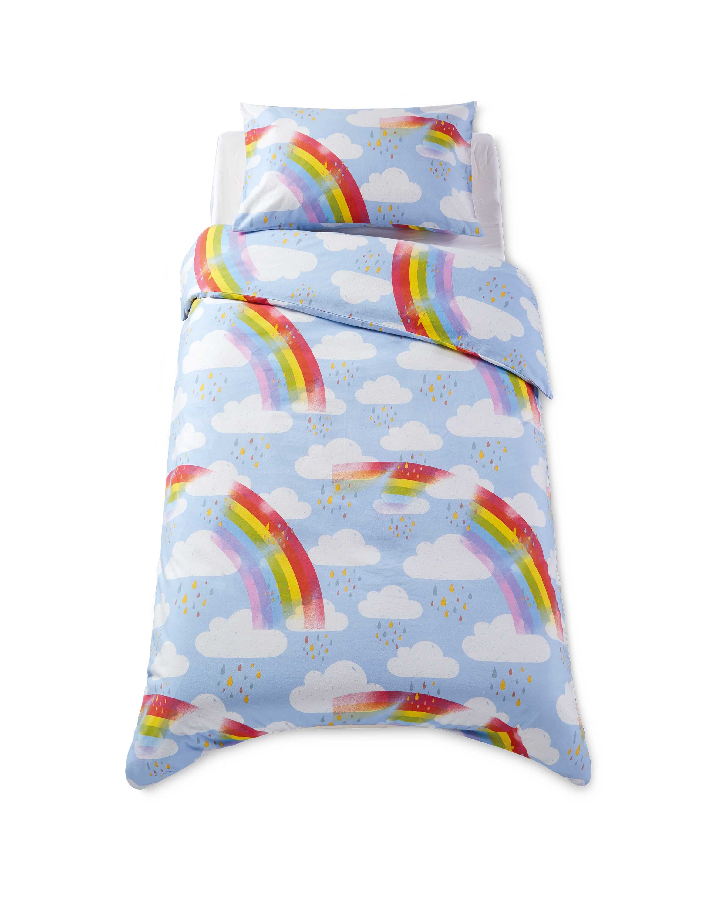 Single Cotton Duvet Set Rainbow Aldi Uk