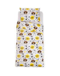 Emoji Monkey Face Single Duvet Set
