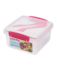 Sistema® Lunchbox with Cutlery - Pink
