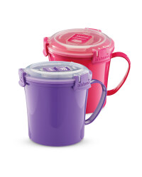 Sistema 2 Pack Soup Mugs - Pink/Purple