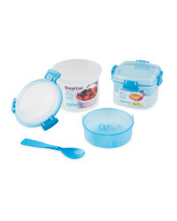 Sistema Breakfast To Go Snack Pots - Blue