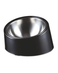 Pet Collection Black Slant Pet Bowl