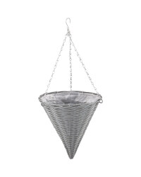 Slate Cone Hanging Basket 12''