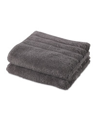 Slate Grey Organic Hand Towel 2 Pack