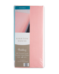 Kirkton House Double Fitted Sheet - Pink