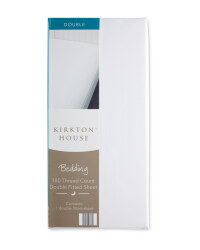 Kirkton House Double Fitted Sheet - White