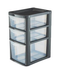 Small 3 Drawer Tower - Grey