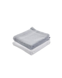 Small Cellular Blanket 2 Pack - Grey/White