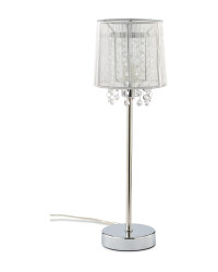 Small Crystal Droplet Lamp - Silver
