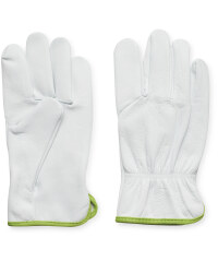 Small Green Leather Garden Gloves