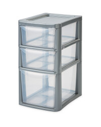 Premier Small Grey 3 Drawer Tower