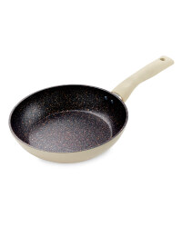 Small Marble Effect Frying Pan - Cream