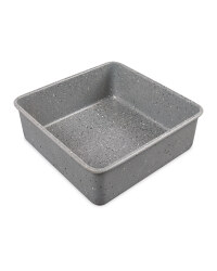 Small Marble Effect Square Bakeware - Grey