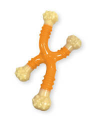 Small Nylon Cross Bacon Dog Chew Toy