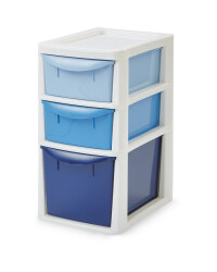 Premier Small Ombre 3 Drawer Tower - Red/ Green/ Blue