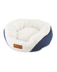 Small Oval Pet Bed - Navy