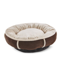 Small Plush Doughnut Pet Bed - Chocolate
