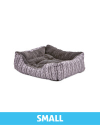 Small Plush Pet Bed Printed Knit