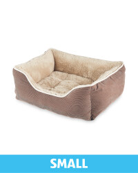 Small Plush Pet Bed - Brown