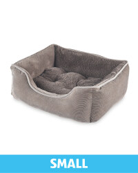 Small Plush Pet Bed - Grey